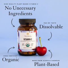 Truvani Vitamin C bottle showing 30 servings