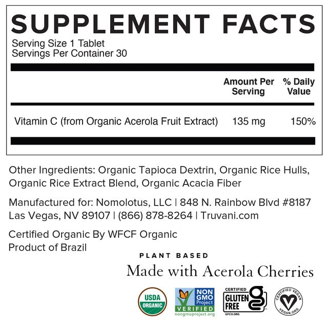 Real food-based Vitamin C formulation from Truvani