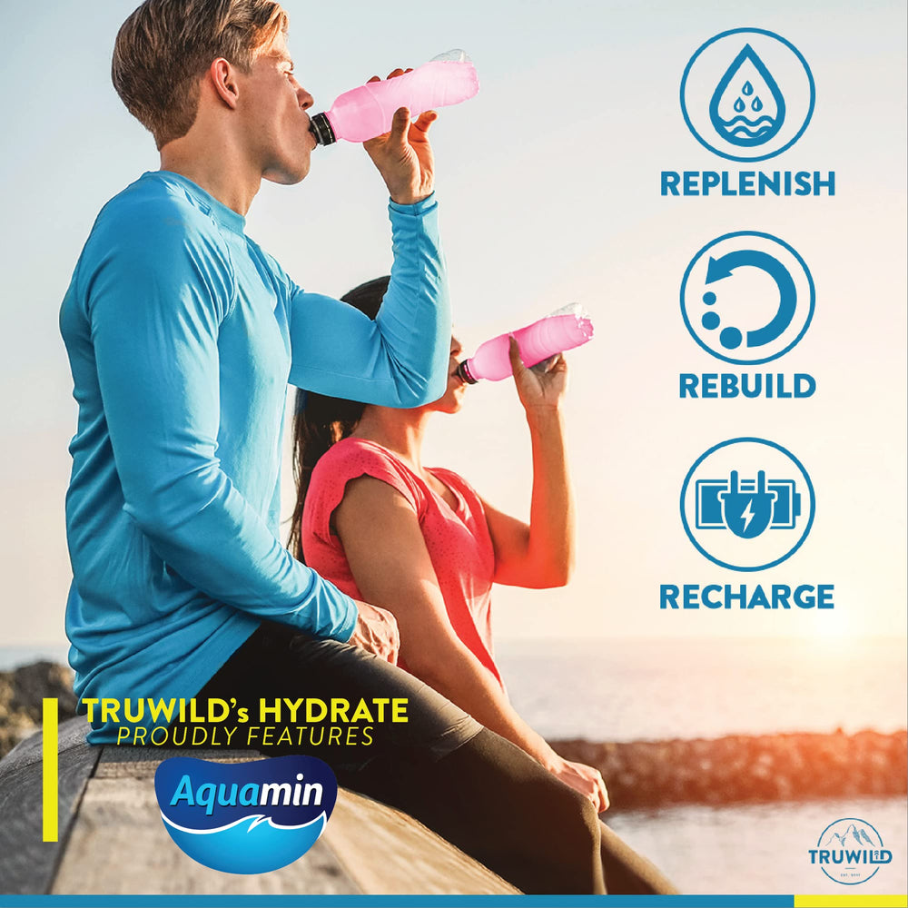 Vegan, non-GMO TruWild Hydrate packaging and certifications