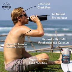 TruWild Motion shaker bottle mixes coconut-raspberry for on-the-go hydration