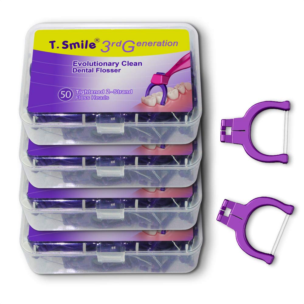 T.Smile Evolutionary Clean Dental Flosser with 200 T-Tension refills