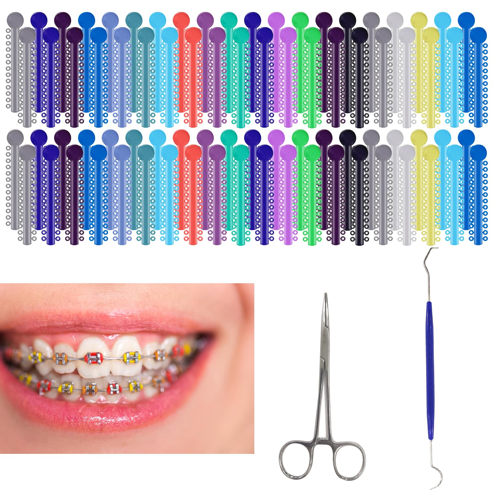 TTKBHHQ multi-color orthodontic ligatures kit - 2080 pieces - image 1