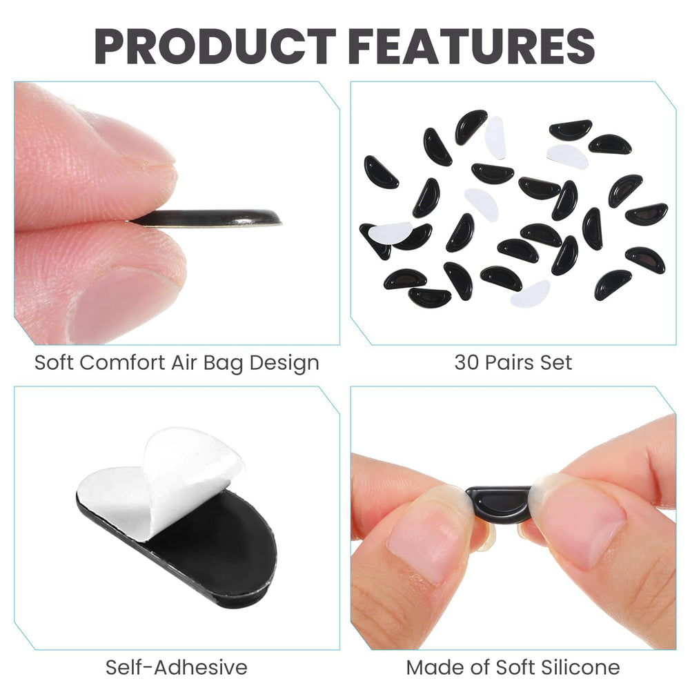 D-shaped air bag nose pad design for comfort