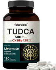 Bottle of TUDCA 500mg with OX Bile 125mg per serving