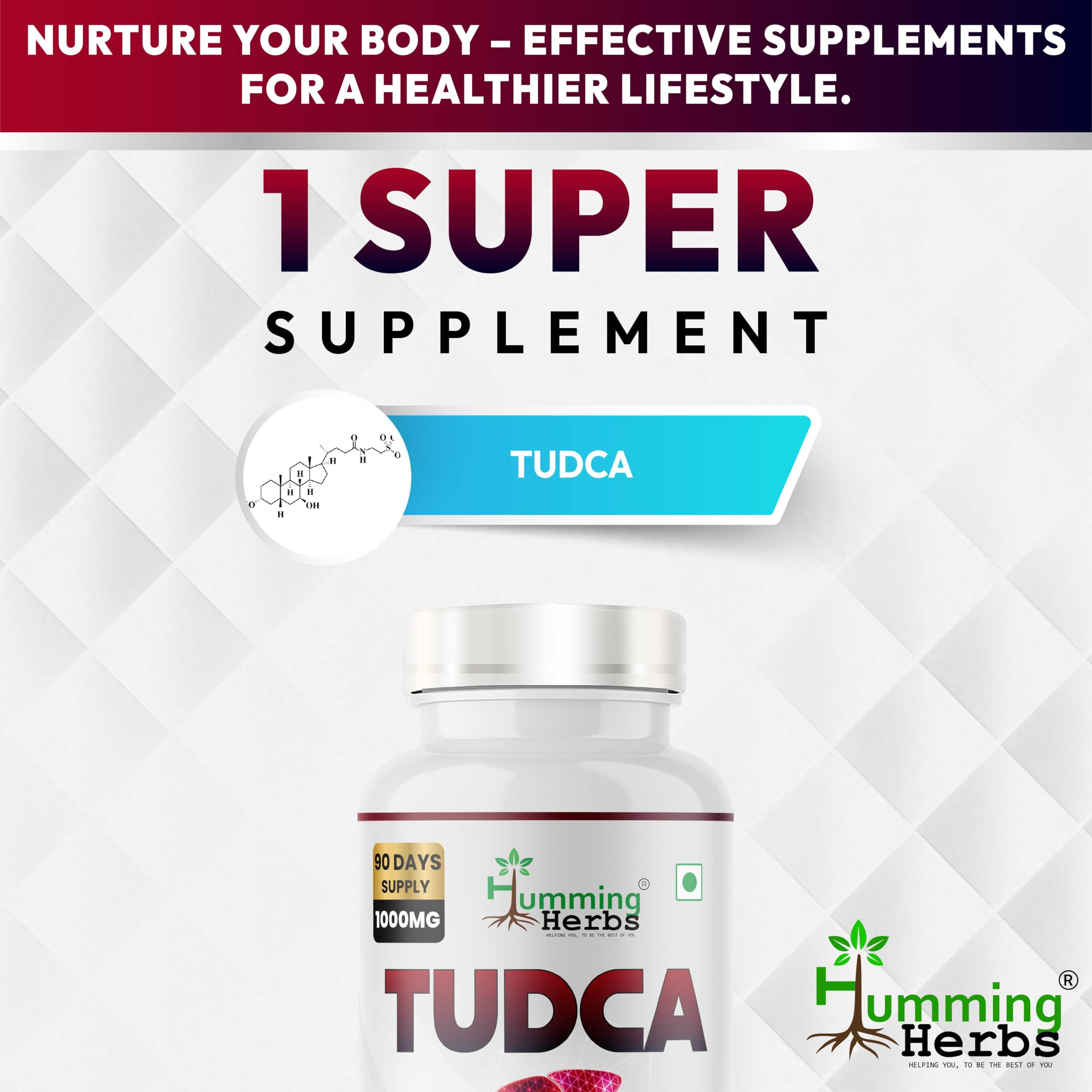 Digestive health benefits graphic with TUDCA