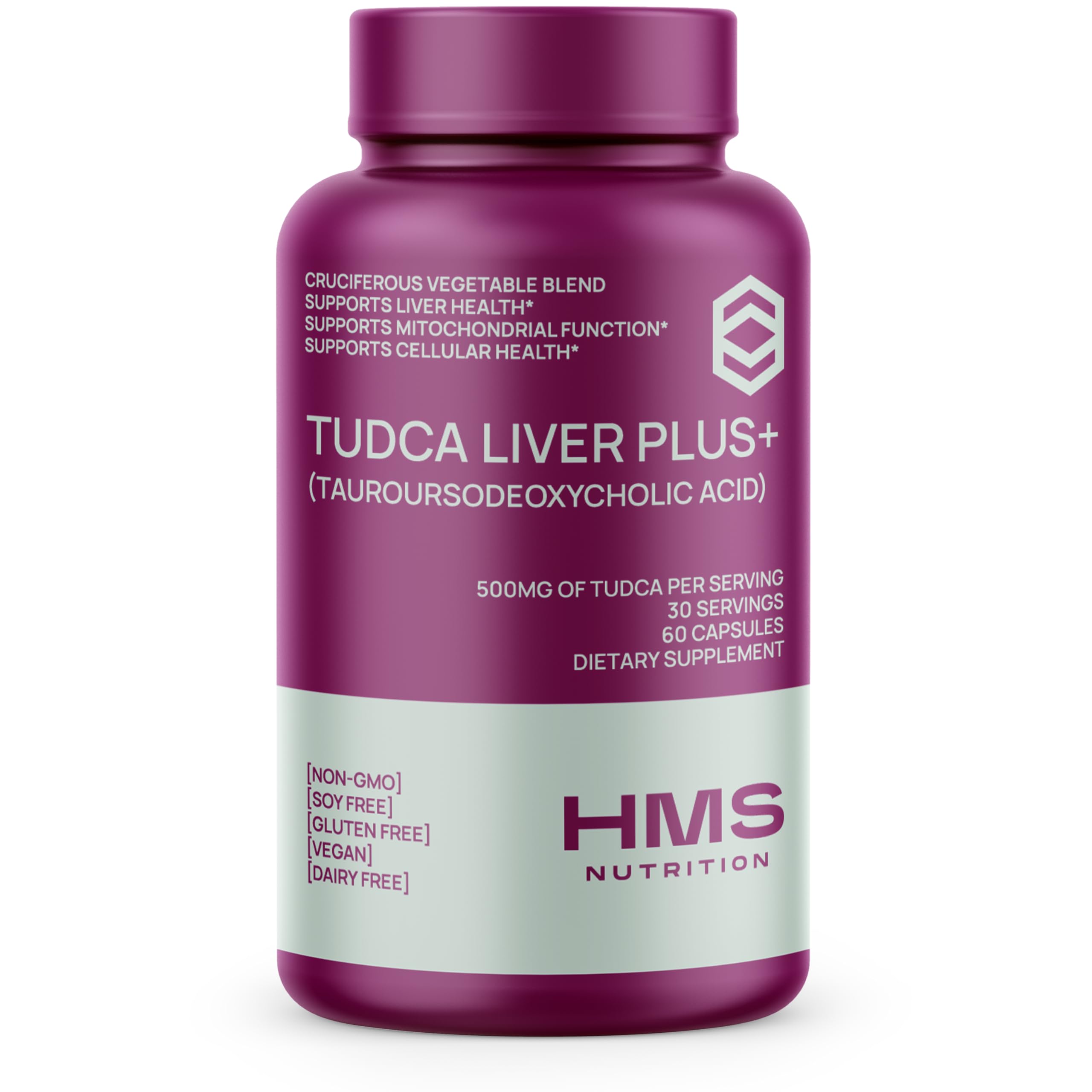 Front view of TUDCA Liver Plus+ bottle