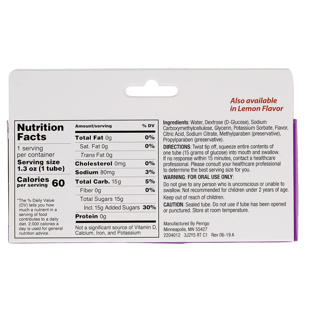 TUKIMA Glucose 15 Oral Gel grape pack display for ready-to-use energy support