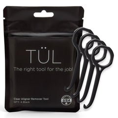 TÜL Invisalign remover tool USA made - Black 4 Pack - front view