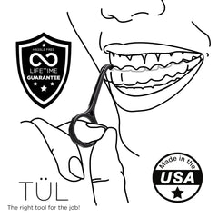 TÜL Invisalign remover tool USA made - Black 4 Pack - side view