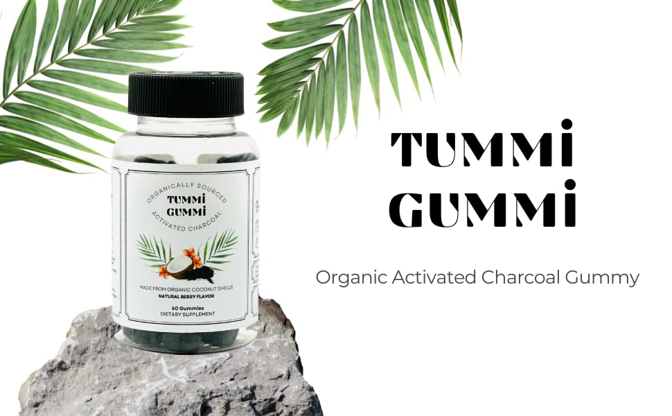 Sealed bottle of Tummi Gummi Charcoal Gummies