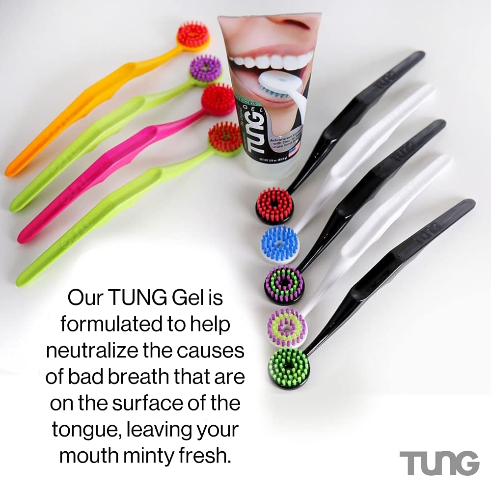 Ergonomic handle and wide head of the Tung Brush