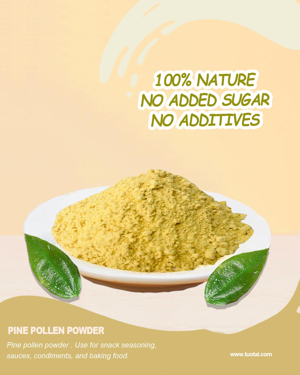 Pine pollen powder used in beverages