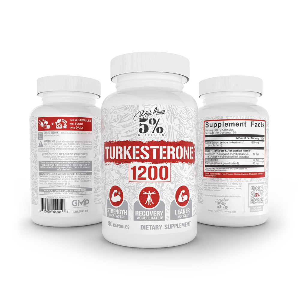 Turkesterone 1200mg formula with AstraGin Cyclodextrin and Naringin