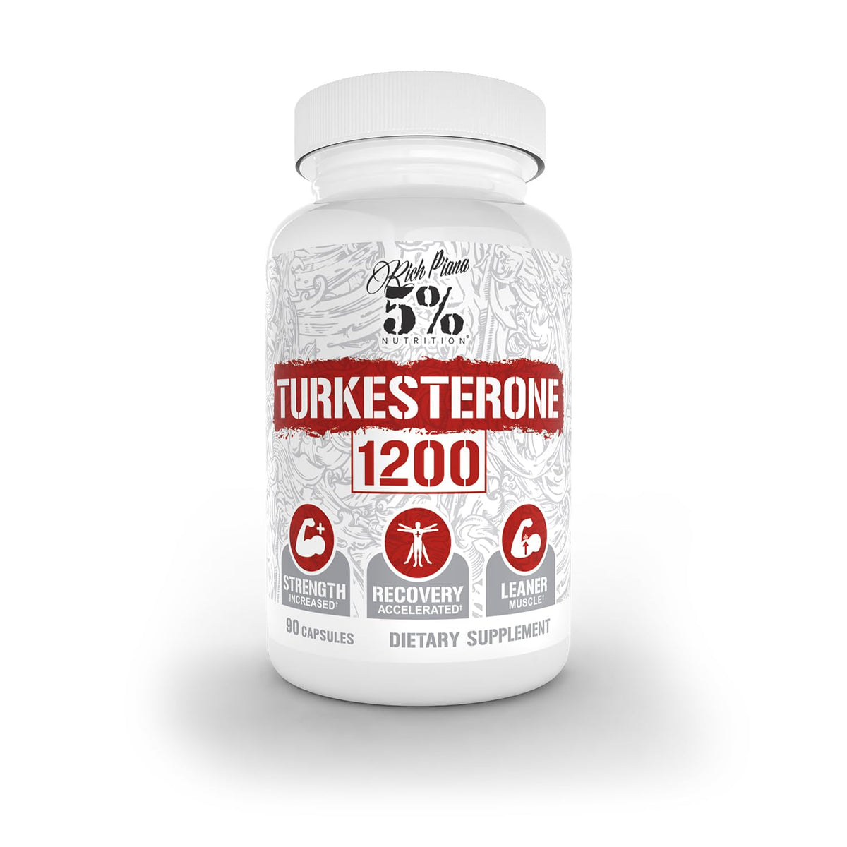 5% Nutrition Turkesterone 1200mg bottle front