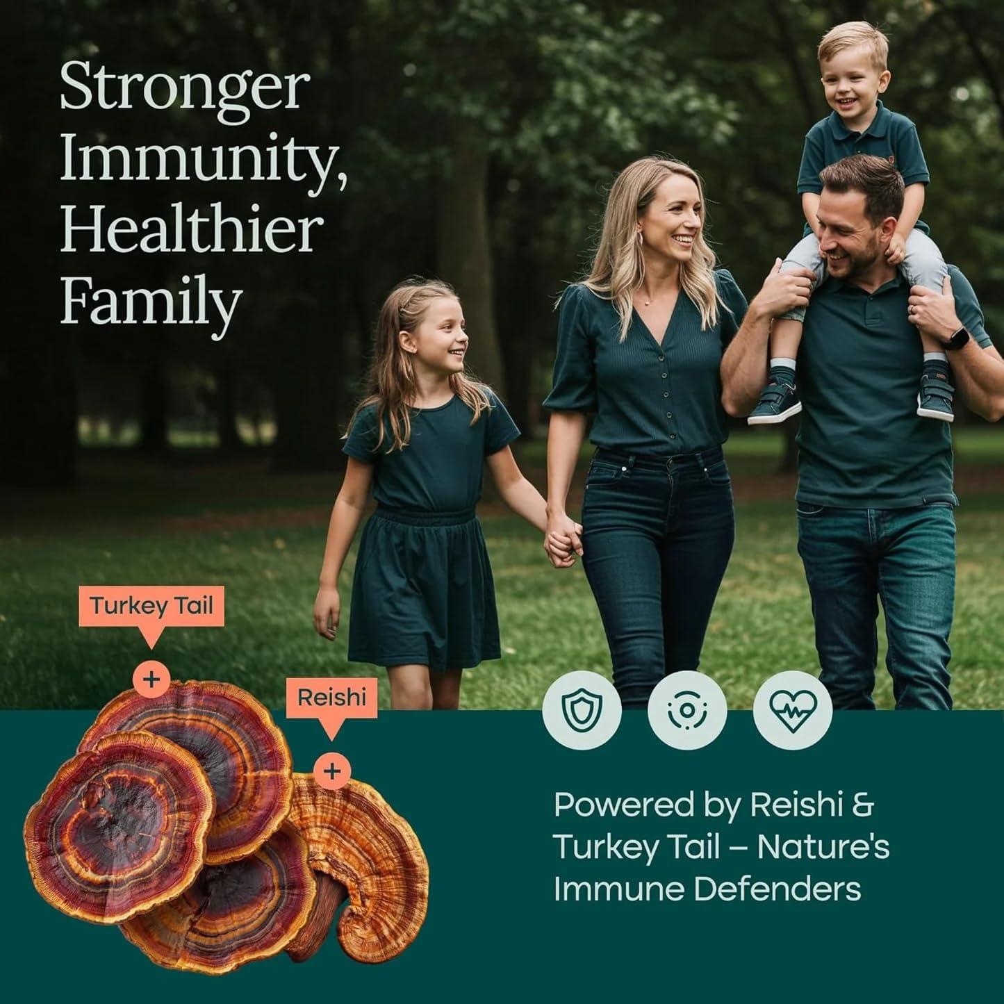 Turkey Tail, Shiitake, Reishi Mushroom Capsules
