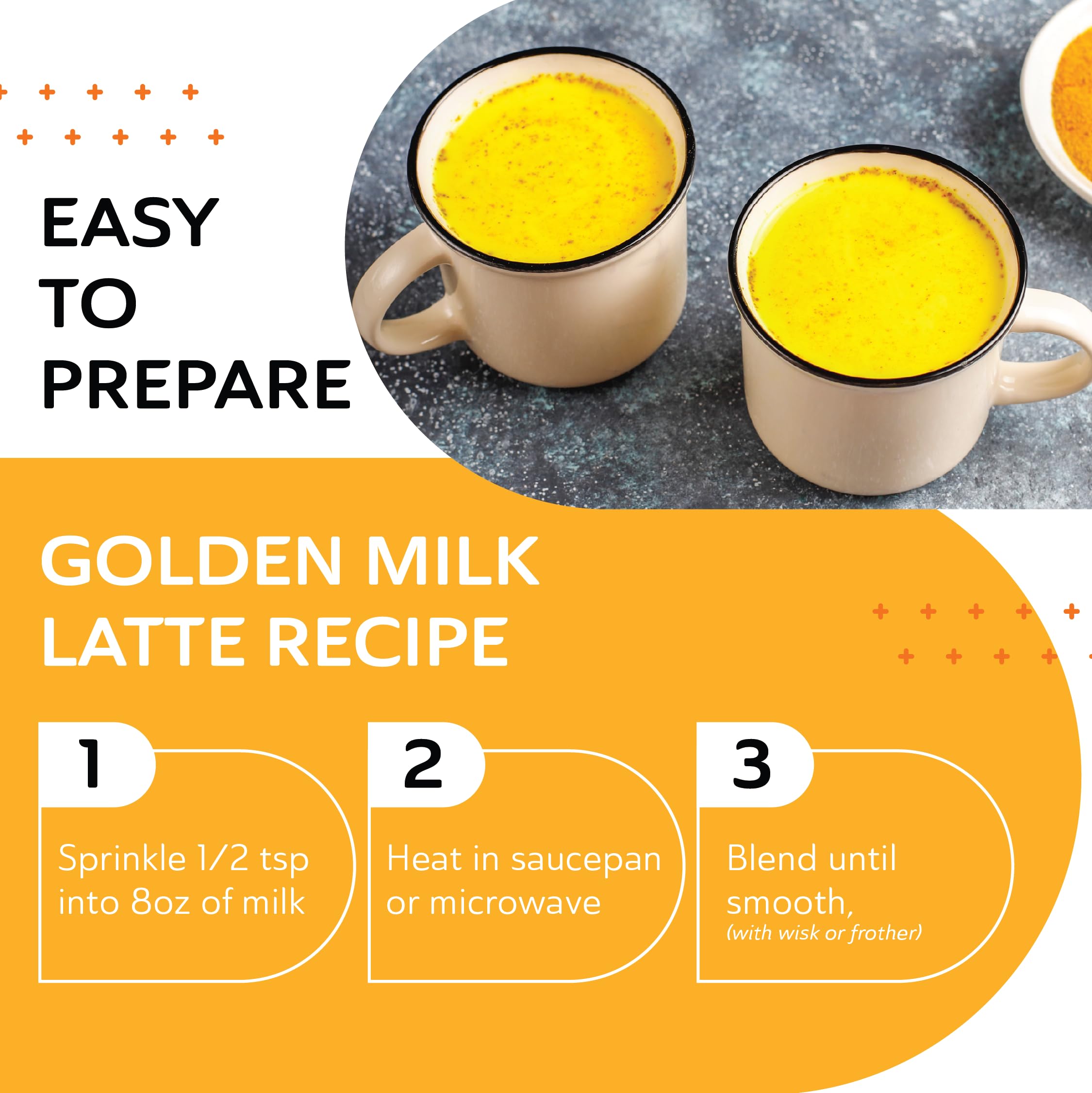 Cup of Turmaquik golden milk latte, vegan and keto-friendly