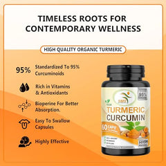 Close-up of turmeric curcumin capsules with black pepper