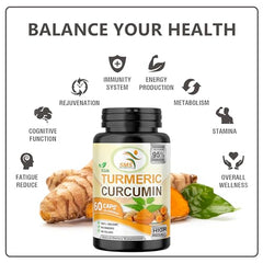 Bottle showing 60 veggie capsules and label