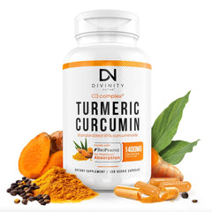 Bottle of Turmeric Curcumin 1400mg with BioPerine and AstraGin