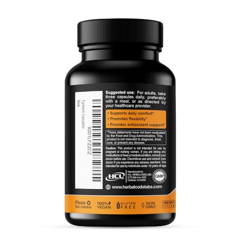 Close-up of Turmeric Curcumin 1500mg capsules