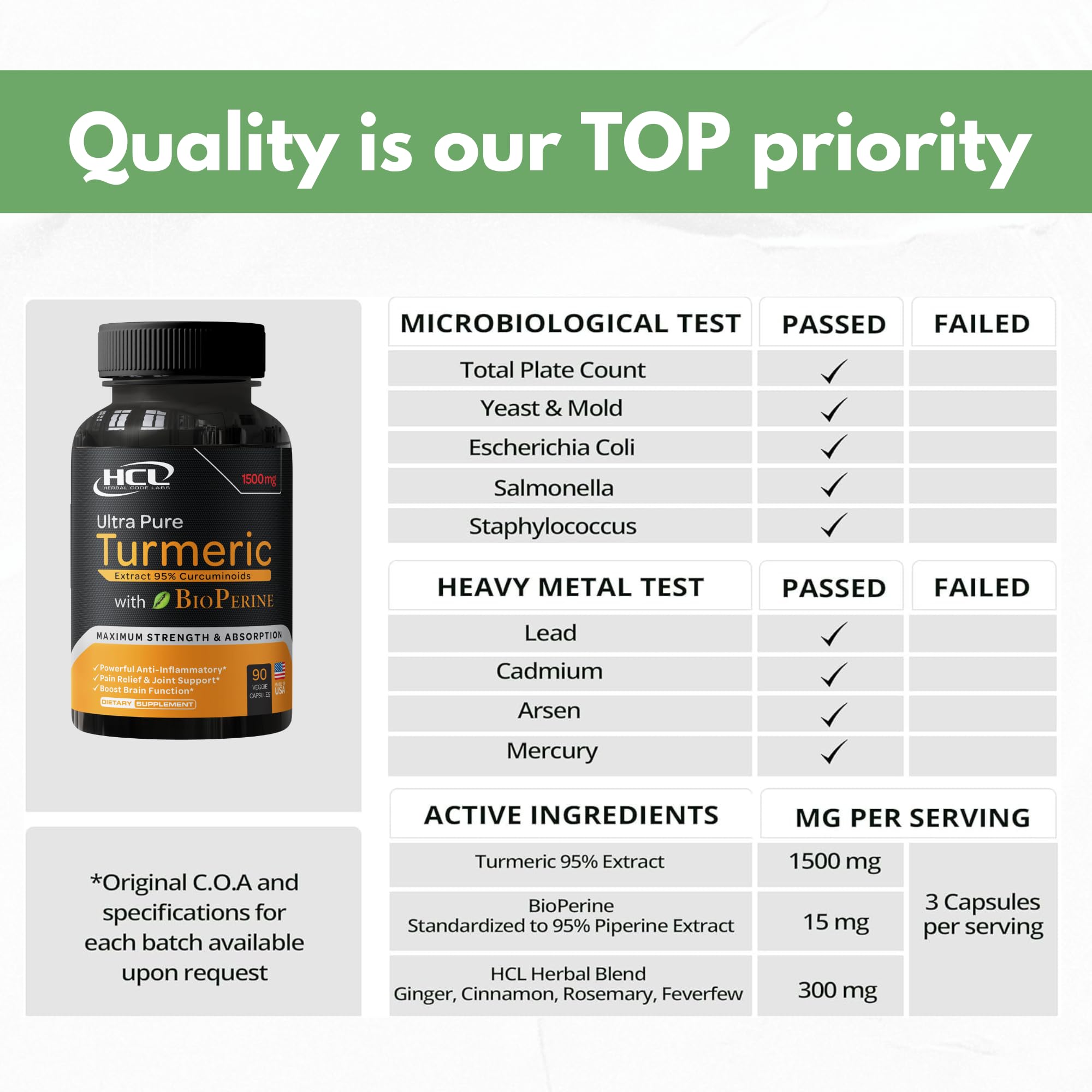 Product images gallery for Turmeric Curcumin Extract 1500mg