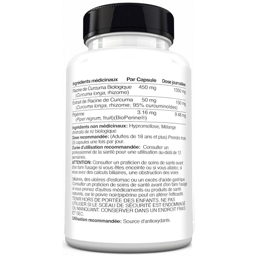 Quality tested turmeric supplement packaging