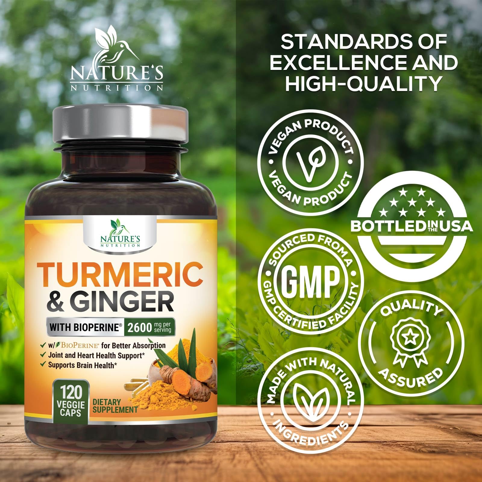Antioxidant support from turmeric curcumin with Bioperine