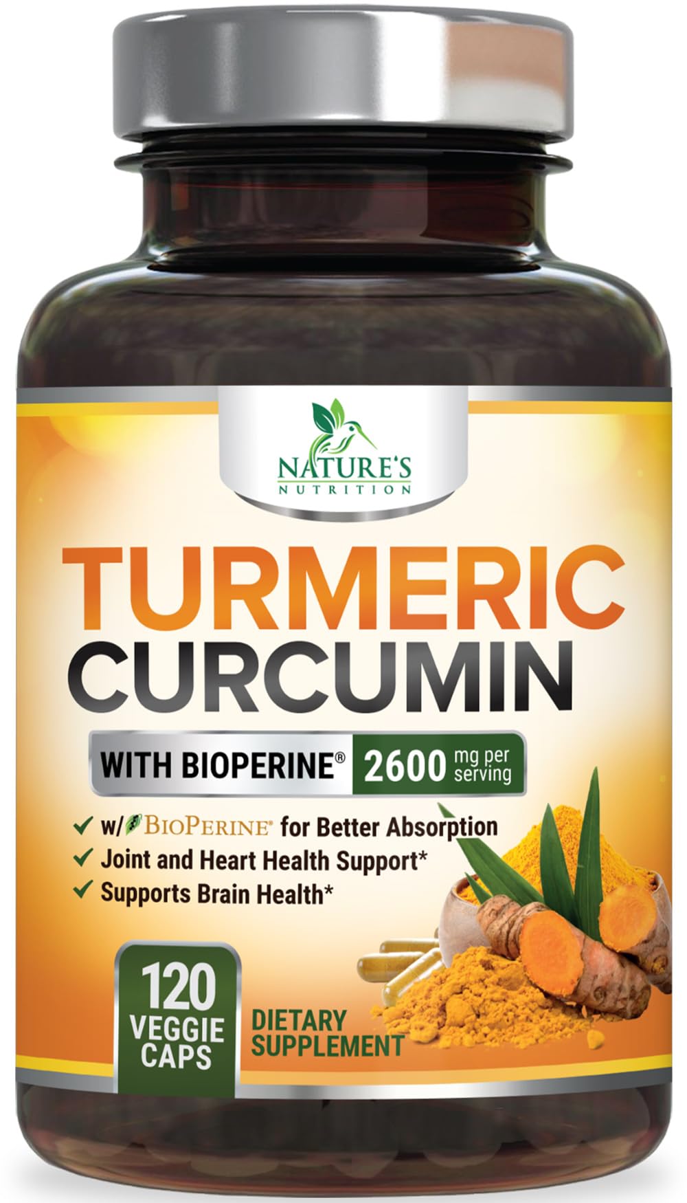 Turmeric Curcumin 2600mg bottle product image