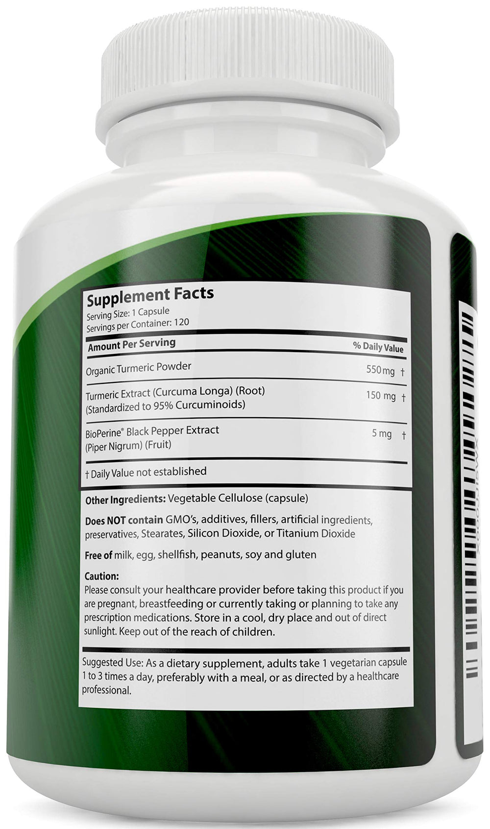 Graphic showing 95% curcuminoids per capsule