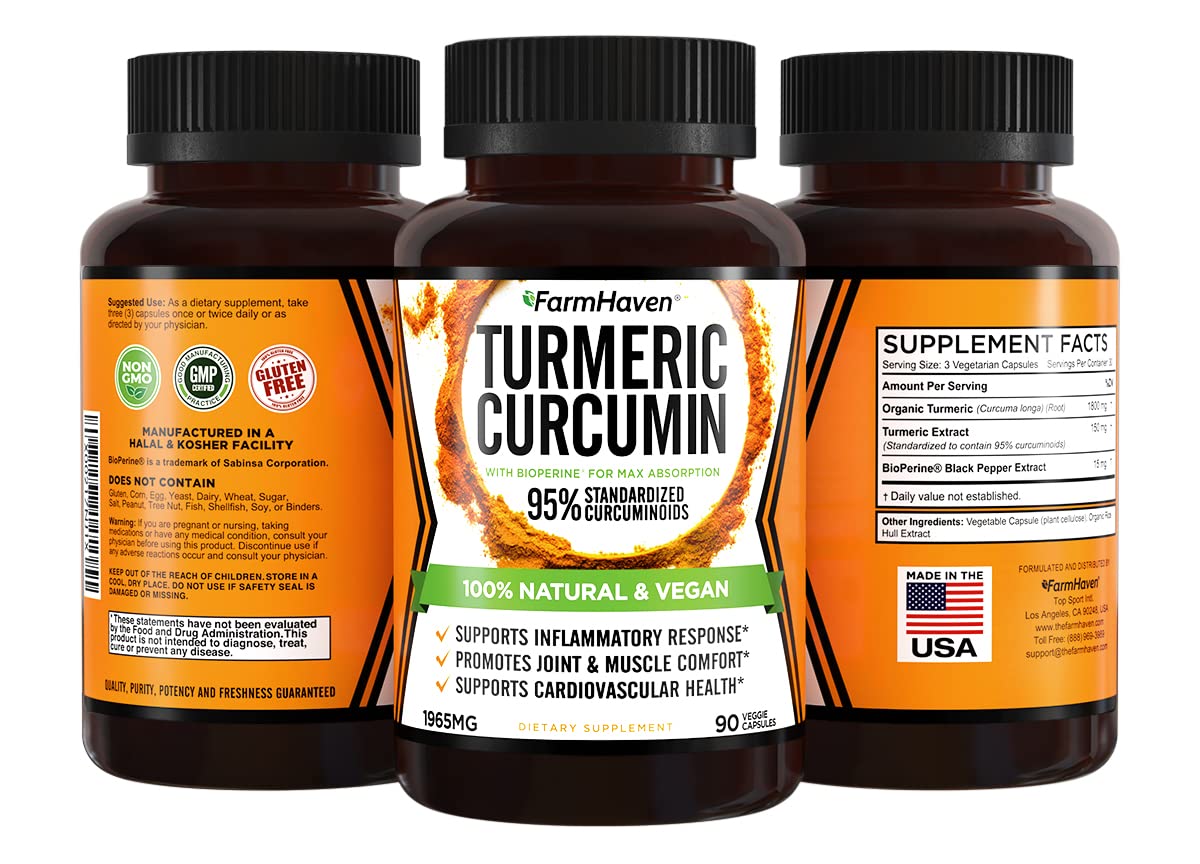 Turmeric Curcumin with 95% curcuminoids highlight