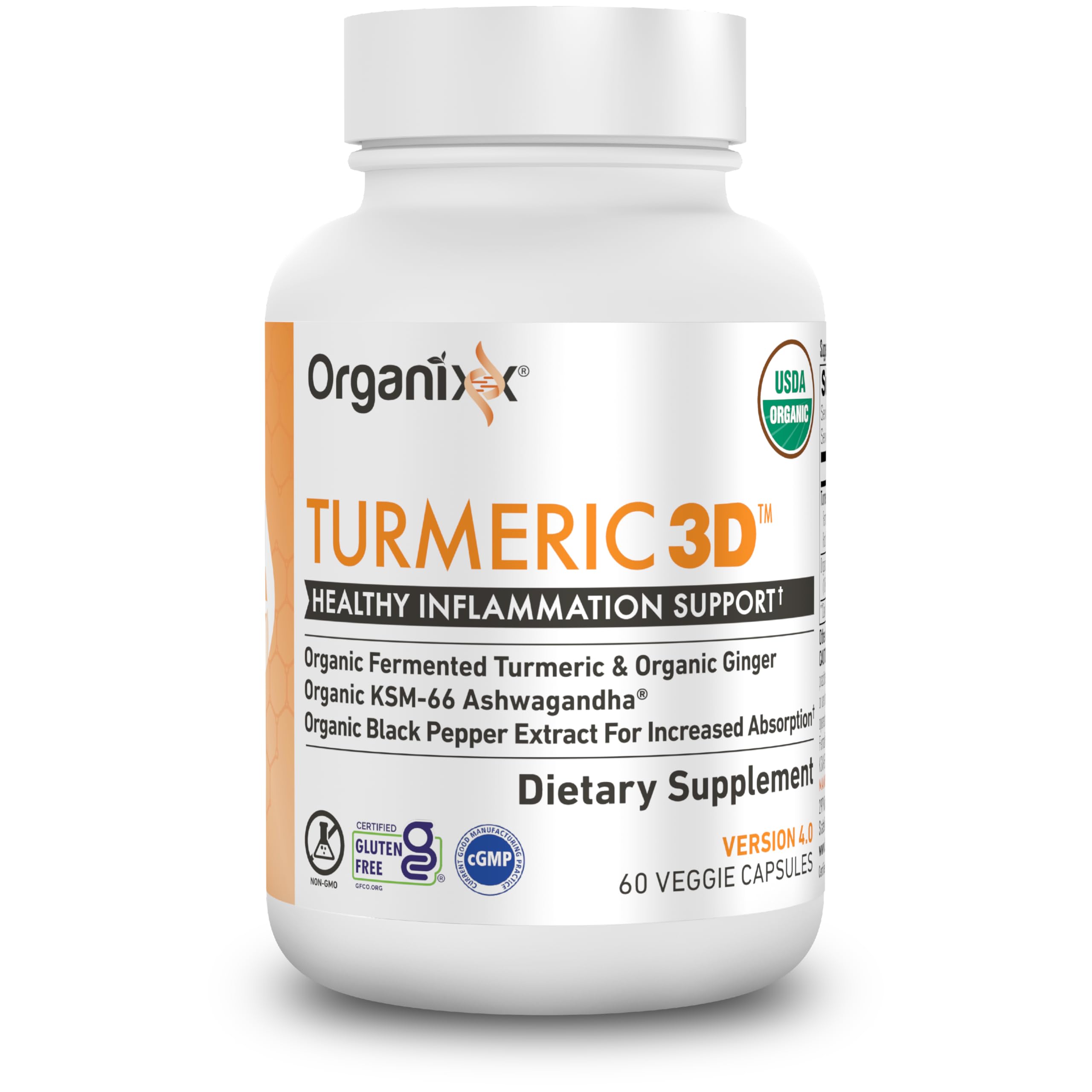 Fermented turmeric curcumin with ashwagandha and ginger