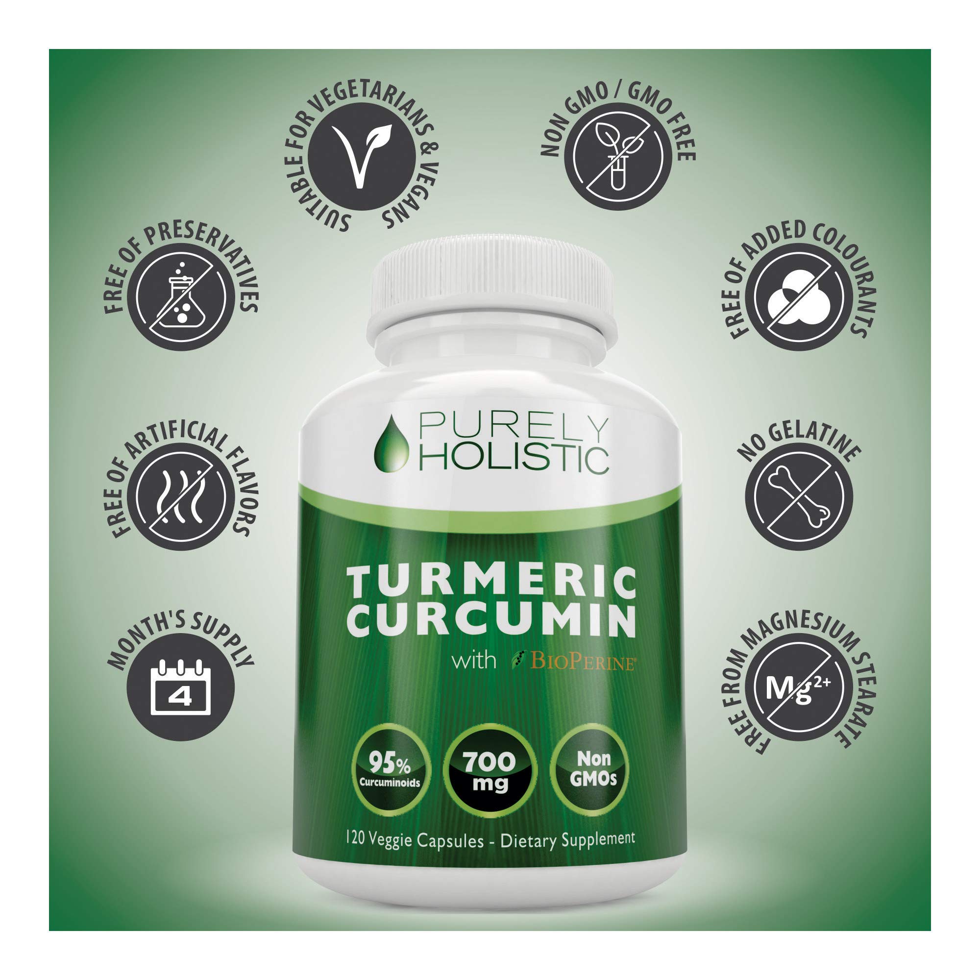 Close-up of a Turmeric Curcumin vegan capsule