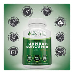 Close-up of a Turmeric Curcumin vegan capsule
