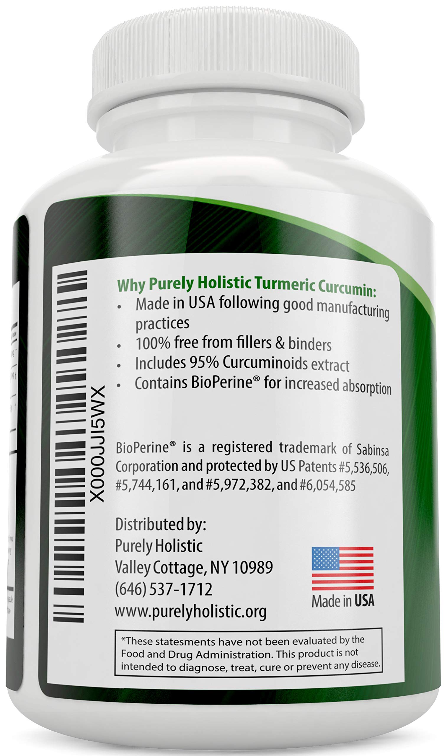 Turmeric Curcumin with BioPerine capsule on white background
