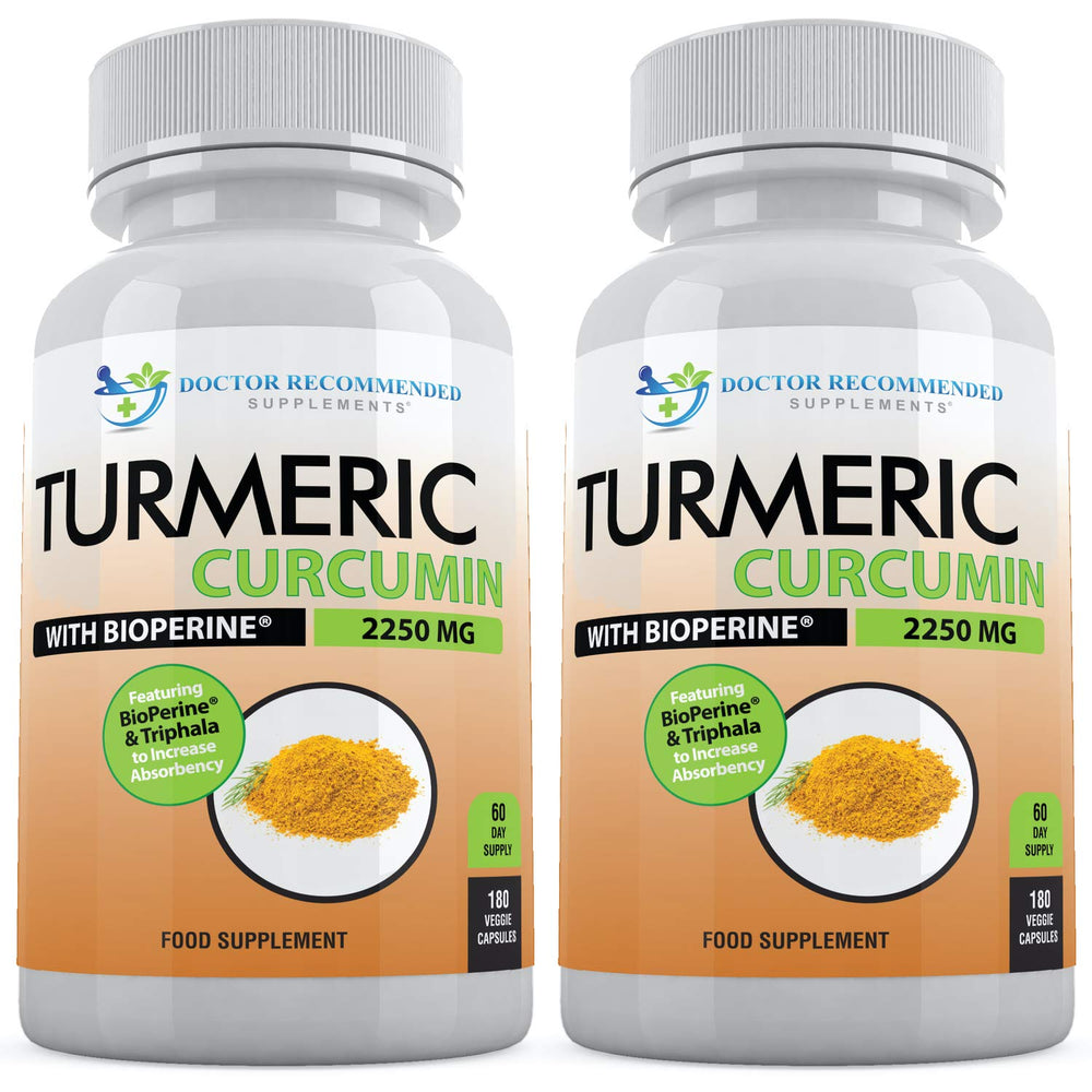 Hero image of Turmeric Curcumin with Bioperine bottles (Pack of 2)