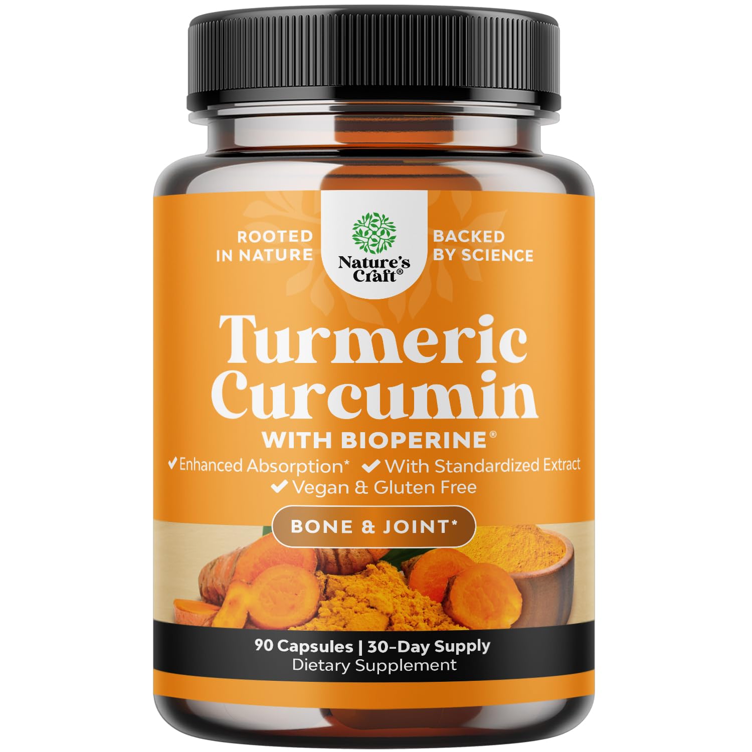 Turmeric curcumin with Bioperine for enhanced absorption