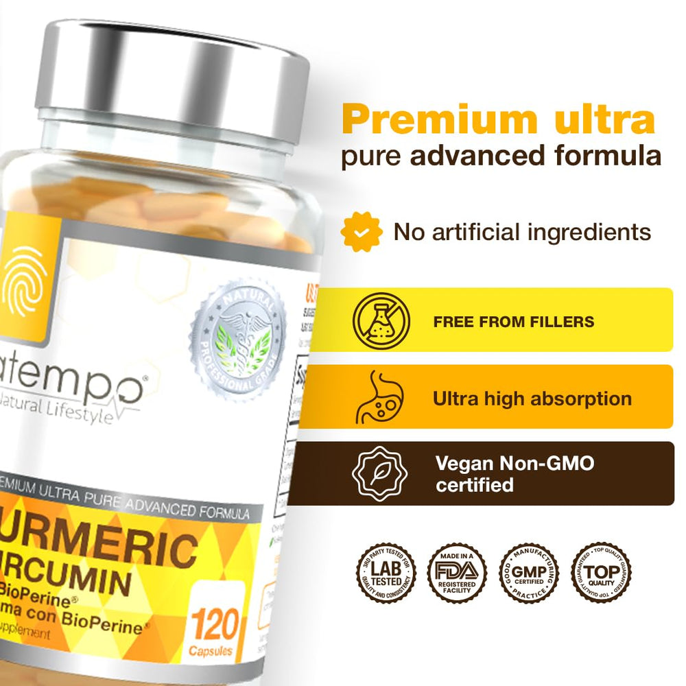 Cognition support concept with turmeric capsules