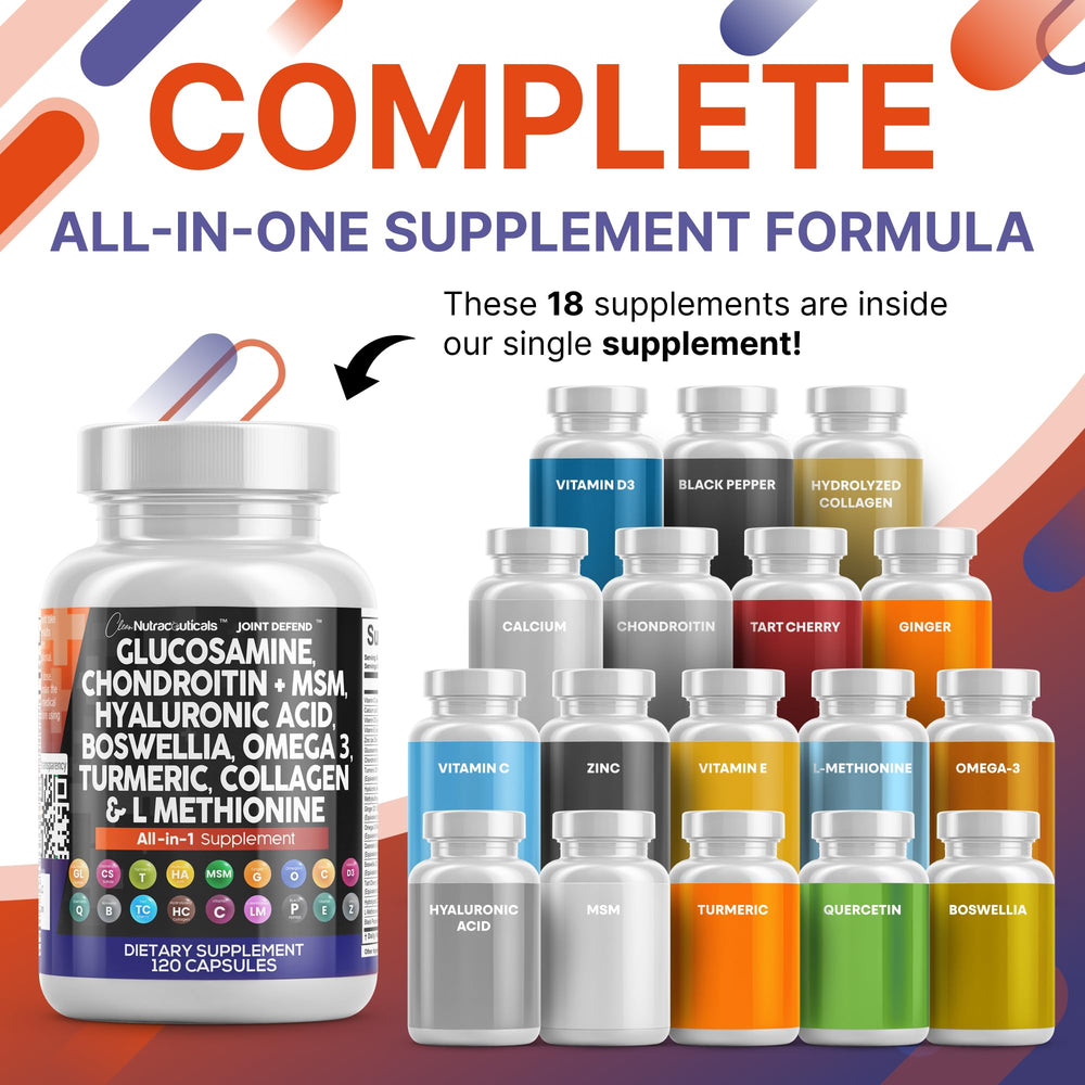 Turmeric curcumin, collagen, hyaluronic acid, and omega-3 ingredients