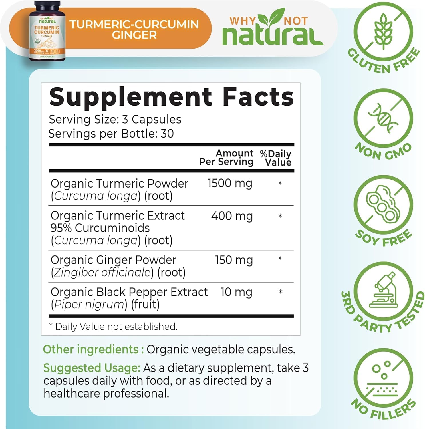 USDA Organic certification label on supplement bottle
