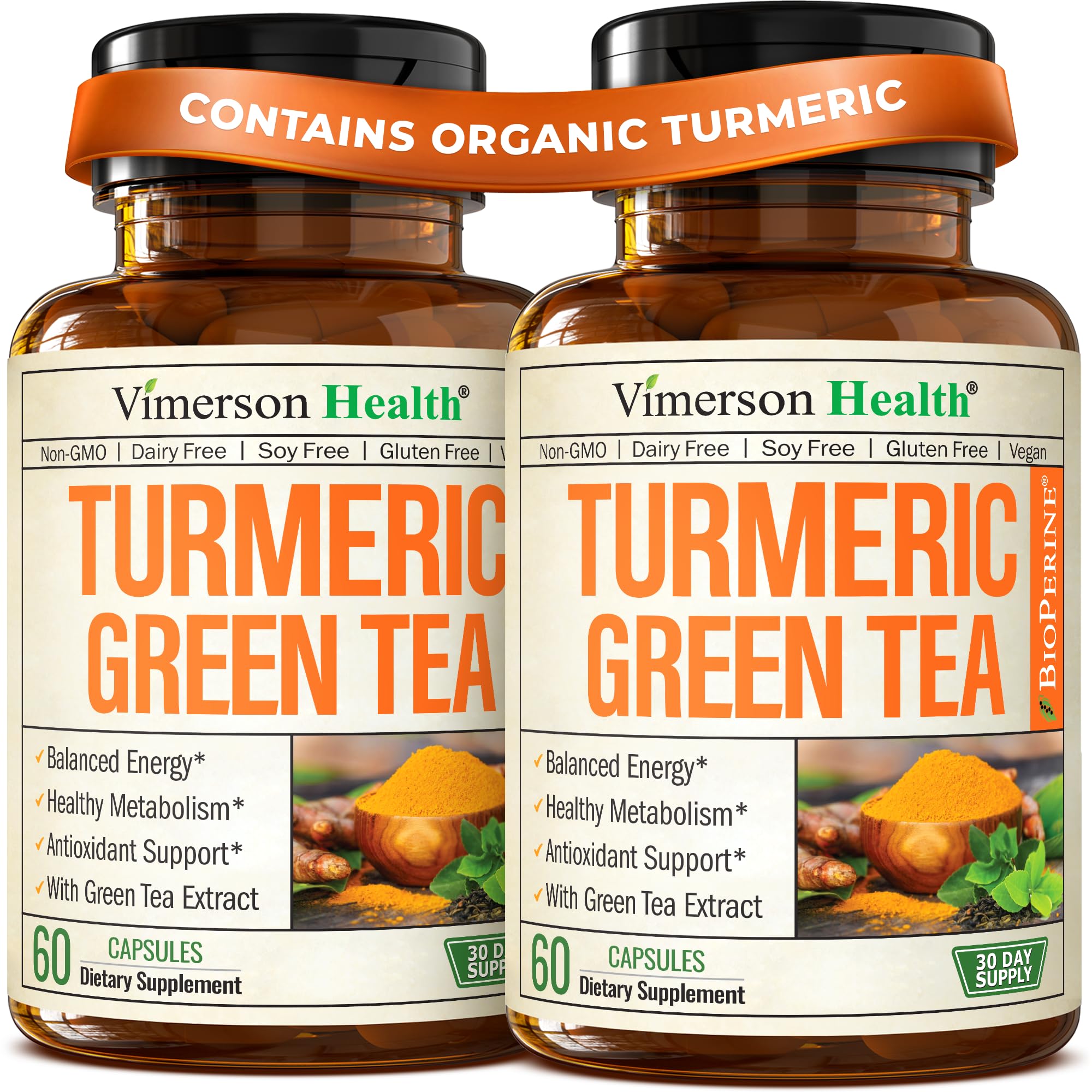 Turmeric Curcumin with Green Tea and Vitamin C – product hero image (2-pack)
