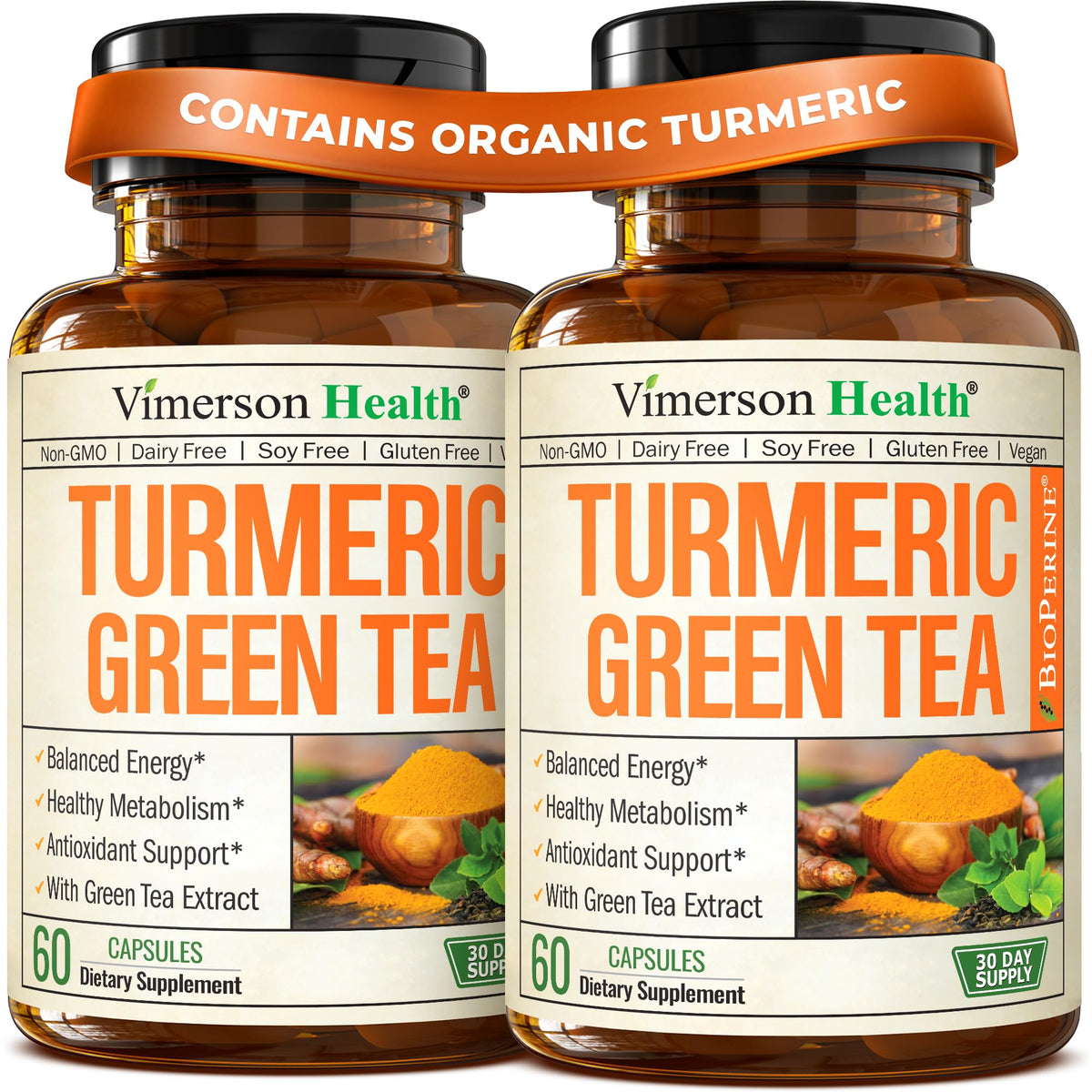 Turmeric Curcumin with Green Tea and Vitamin C – product hero image (2-pack)