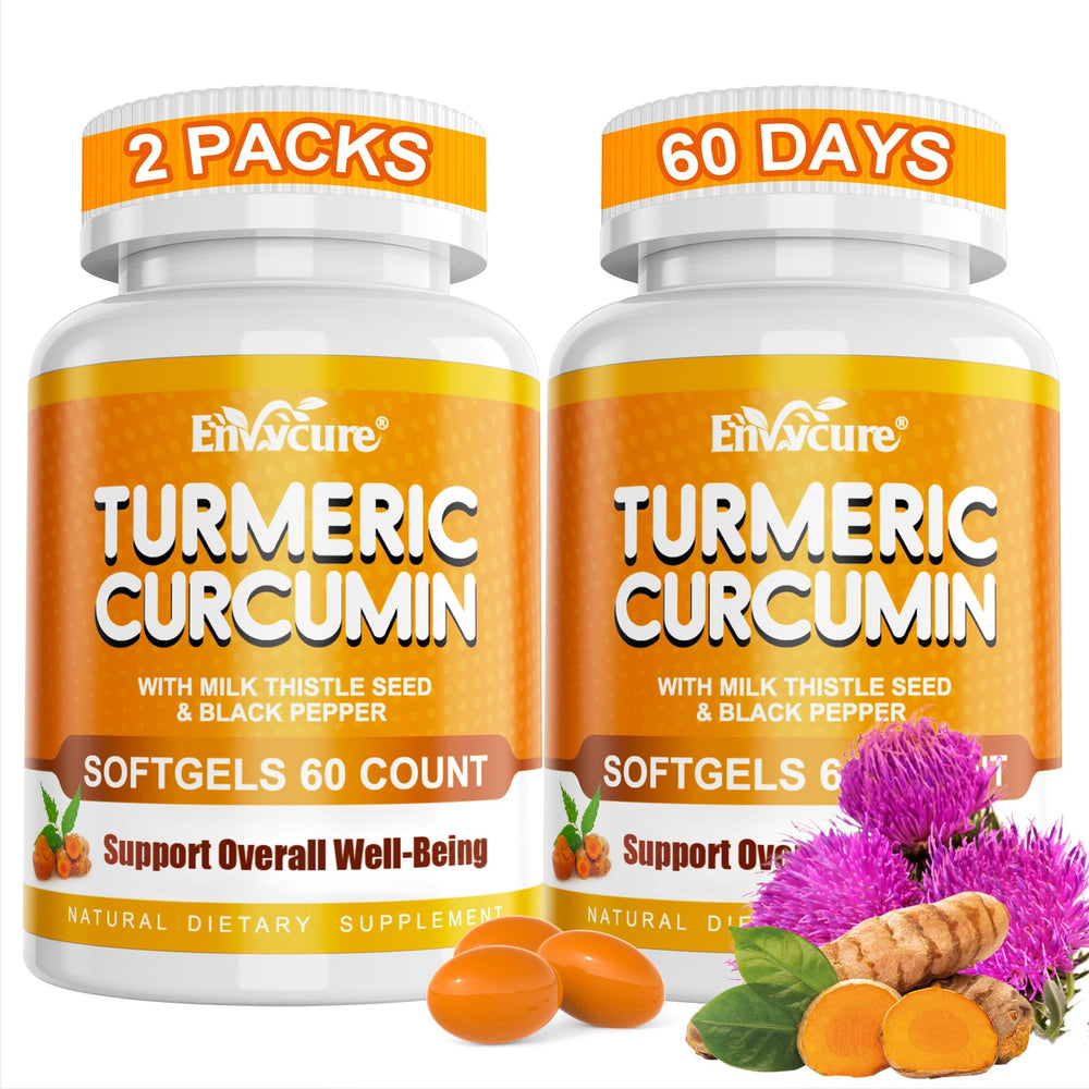 Turmeric curcumin softgels 2000mg with black pepper and ginger illustration