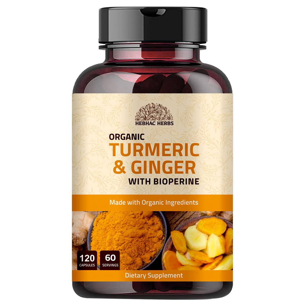 Bottle of Turmeric Ginger with Black Pepper 1000 mg 120 capsules