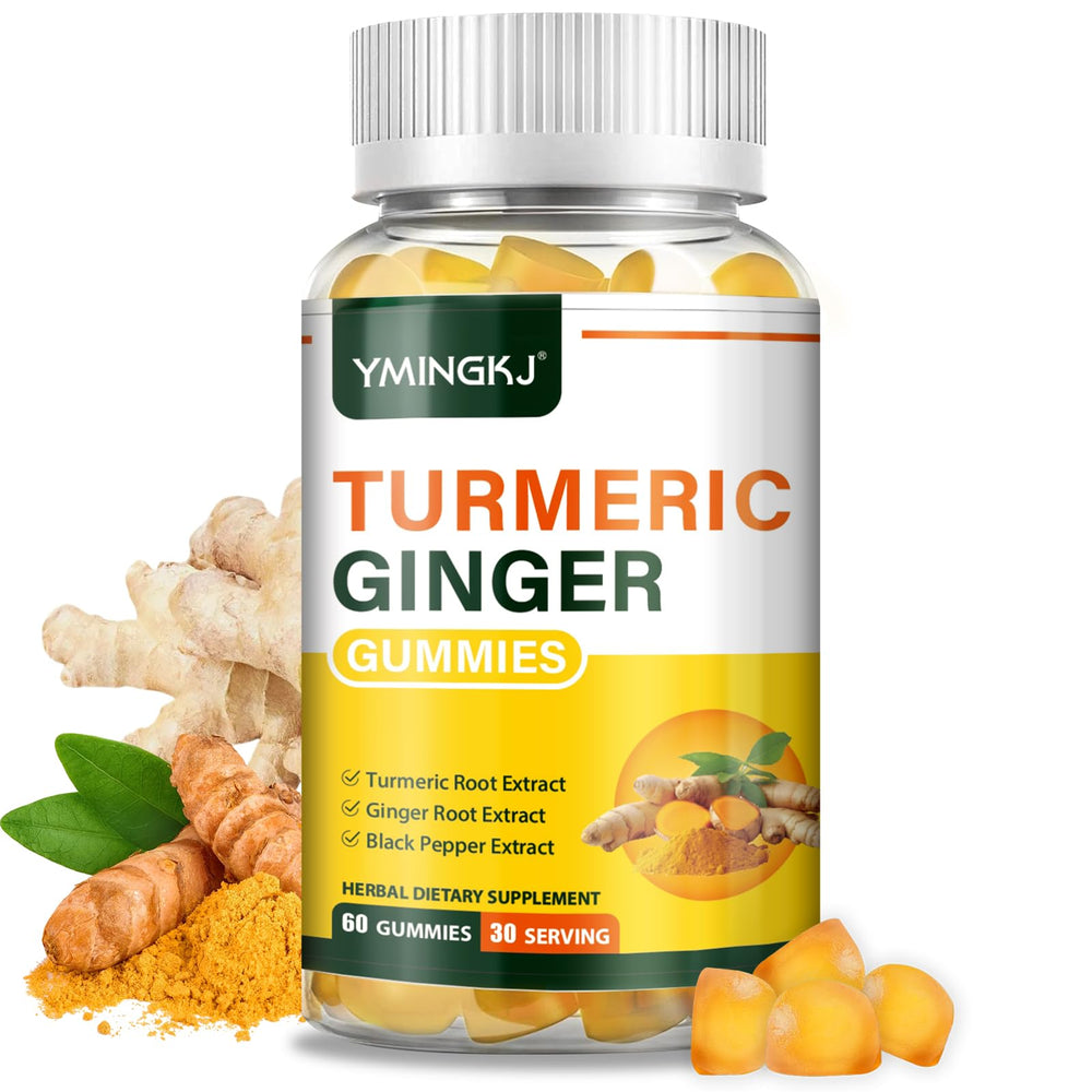 Bottle of Turmeric Ginger Gummies with Black Pepper – 60 count
