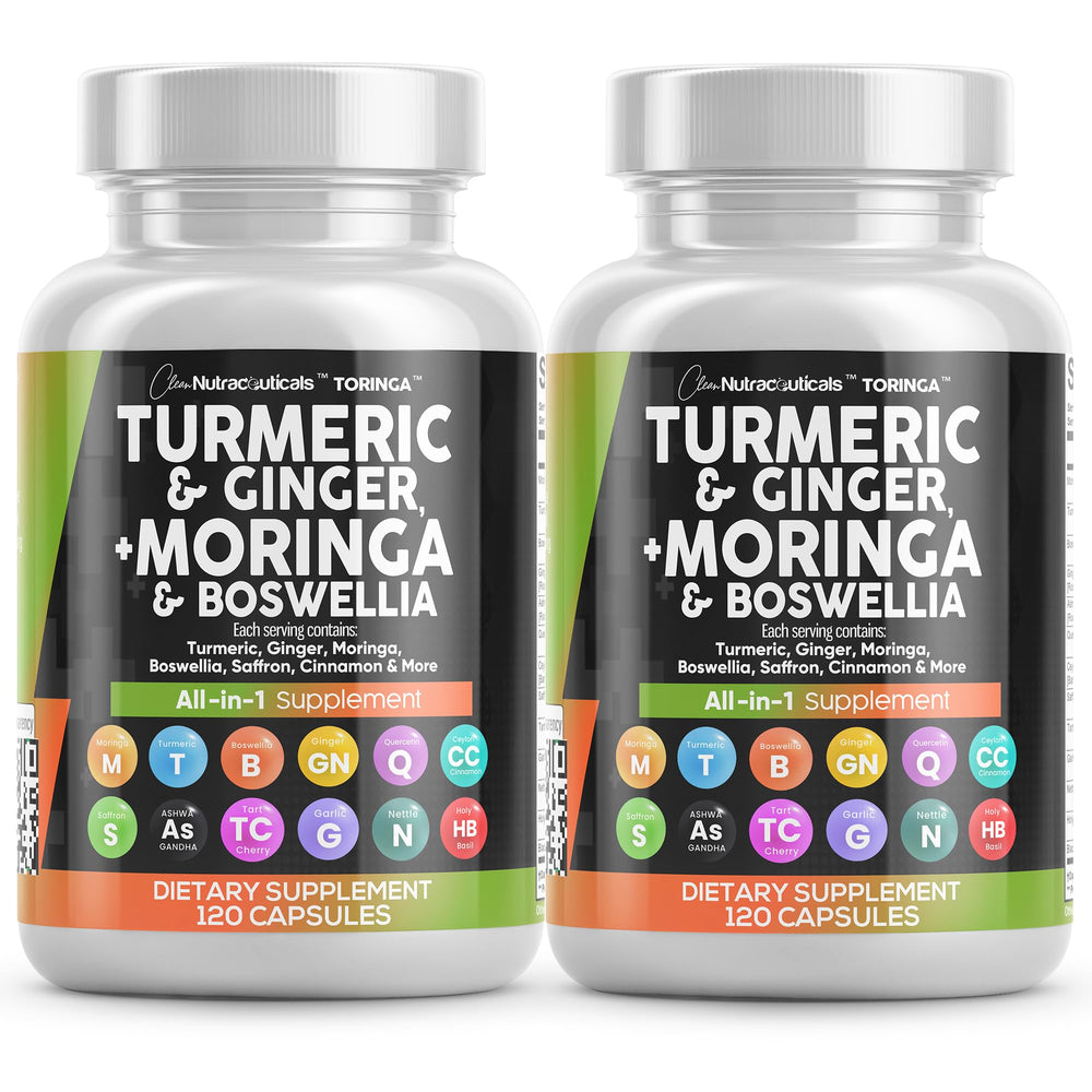 Hero image of Turmeric Moringa supplement with Ginger and Boswellia - 2Pack
