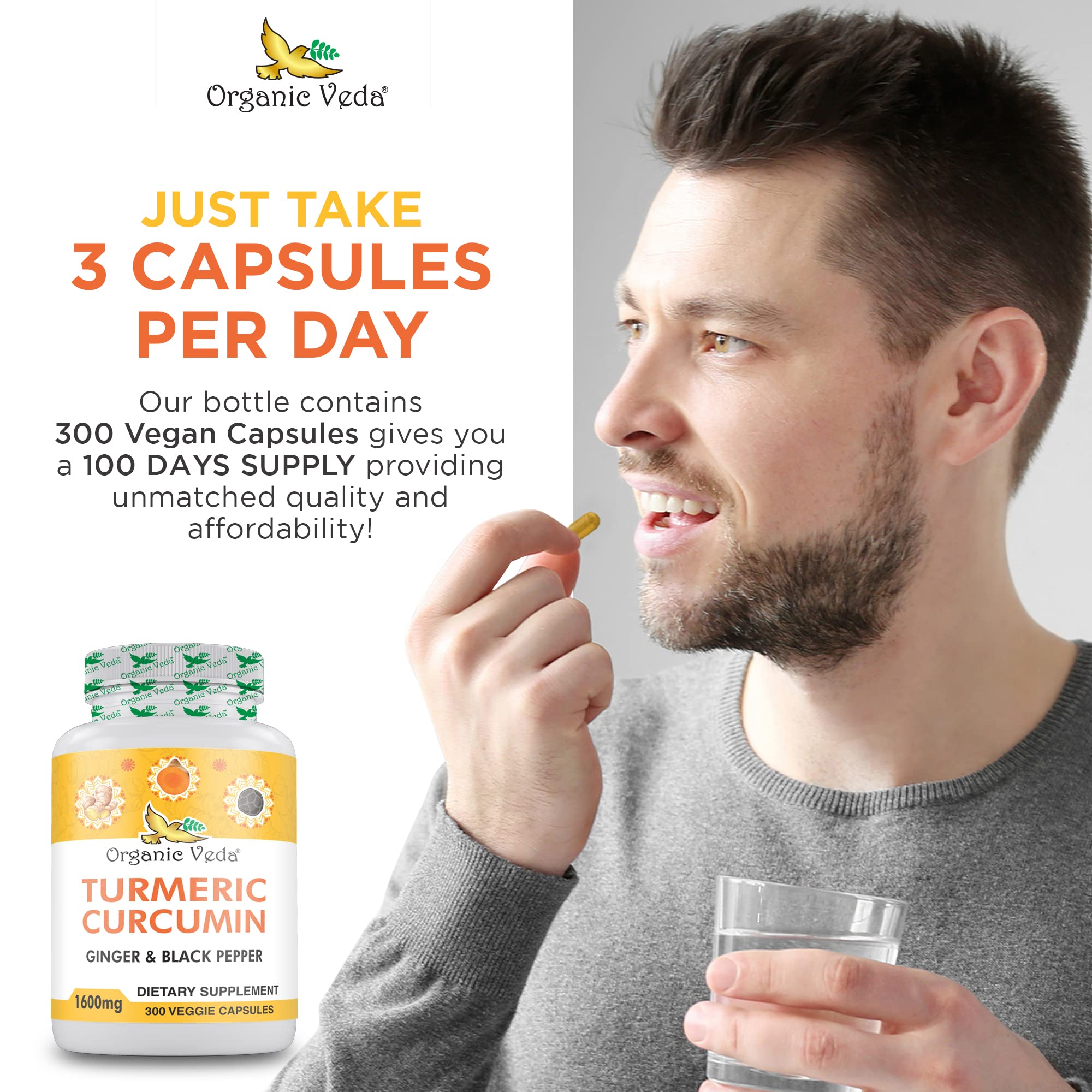 Turmeric root extract showing 500 mg component