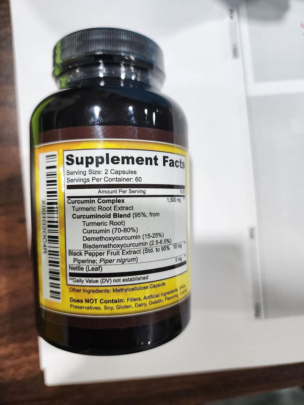 Illustration of Turmeric root extract and curcuminoid blend
