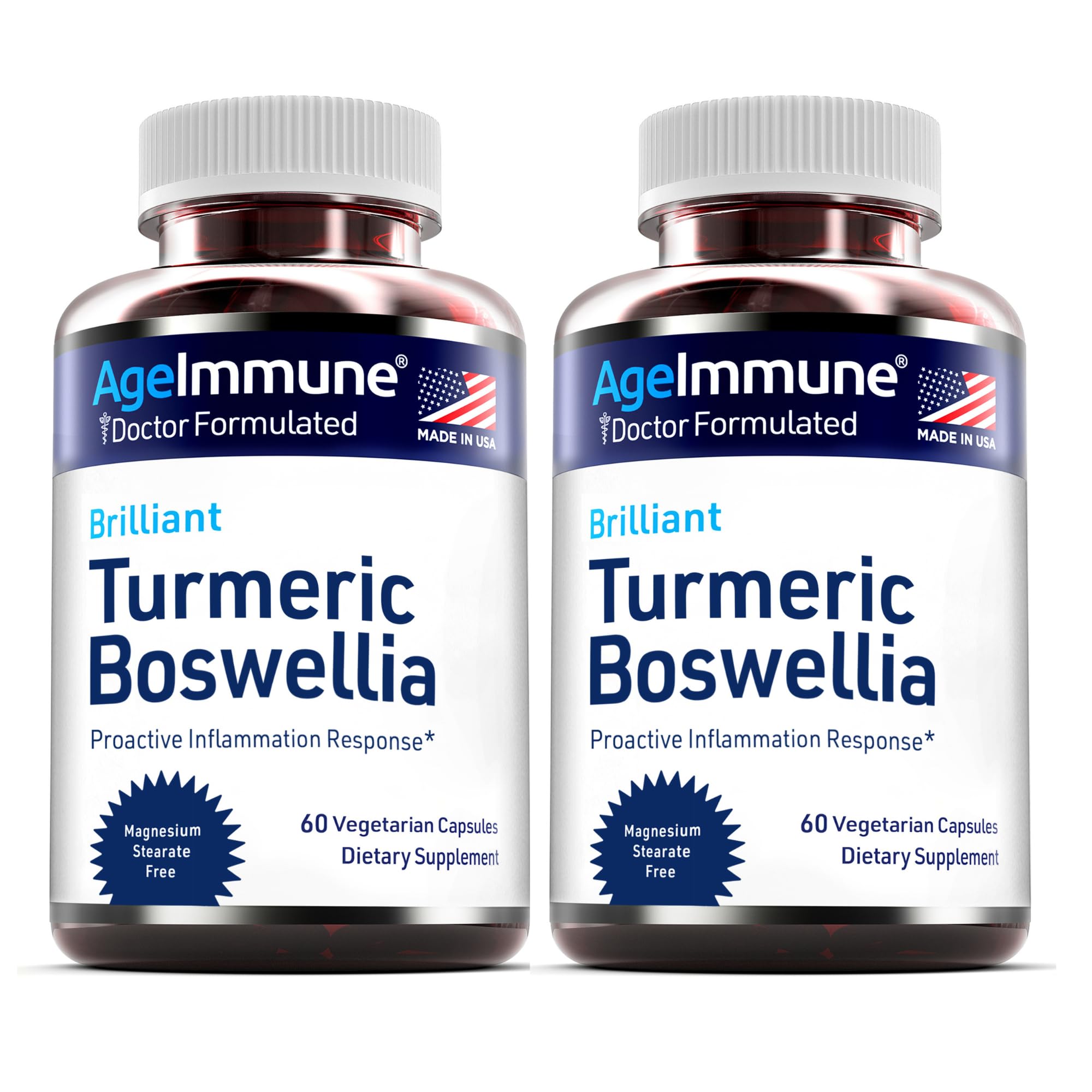 Turmeric Curcumin with Boswellia bottle – front view