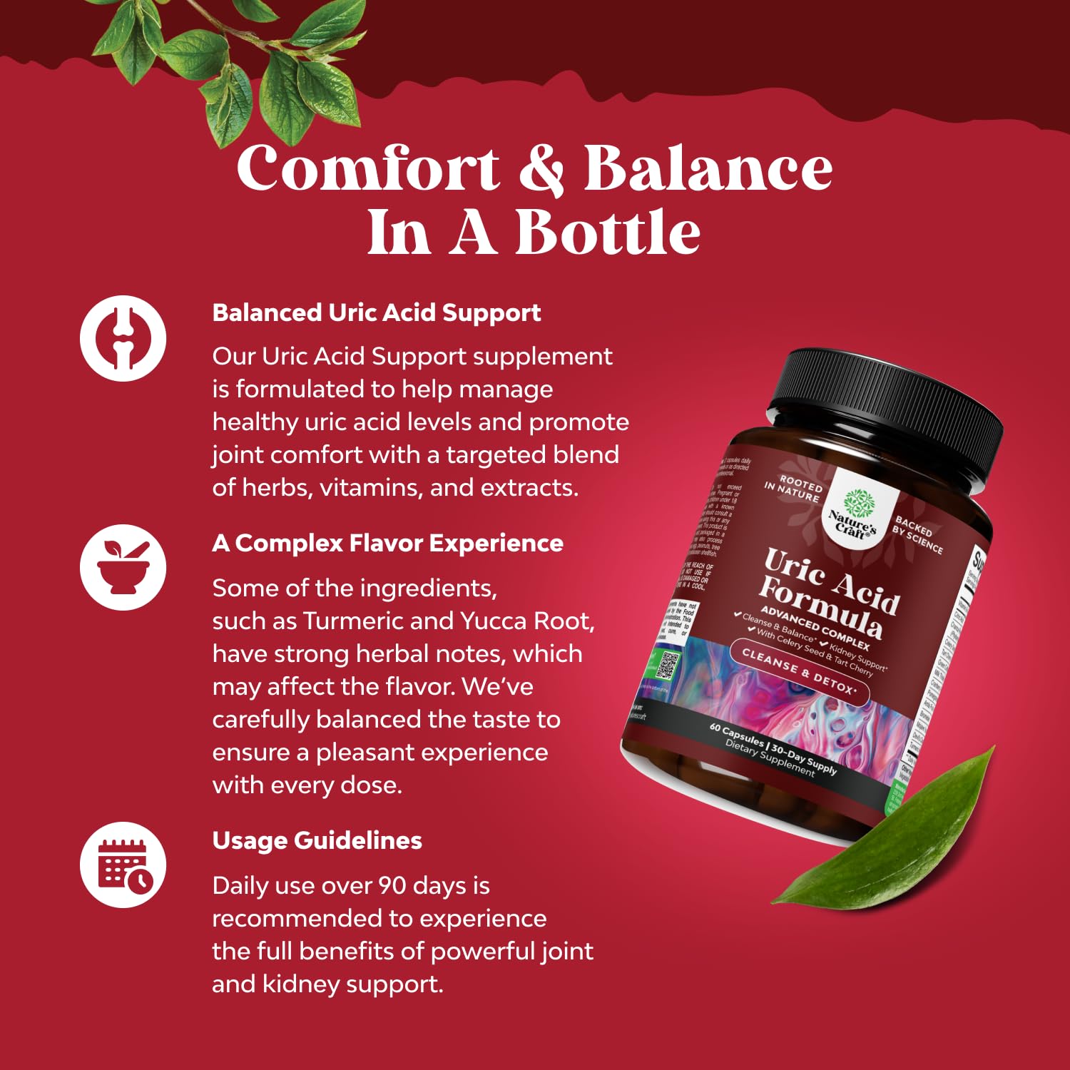 Herbal blend including Turmeric, Tart Cherry and Celery Seed in supplement