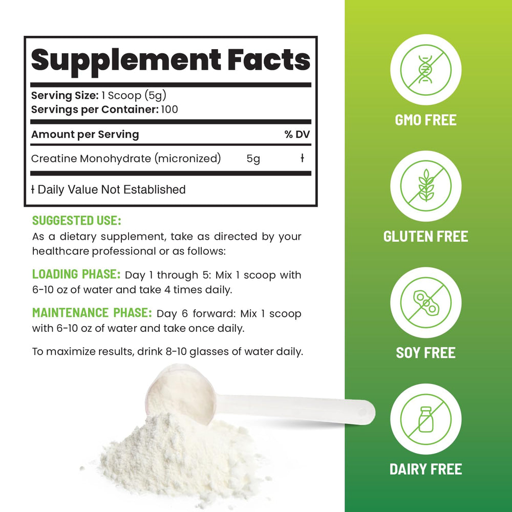 Athlete with Turvida Creatine Monohydrate 500g for workouts